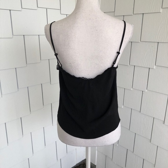 BB Dakota Women's Black One Hot Minute Button Front Bubble Crepe Cami Tank sz S - Picture 6 of 7